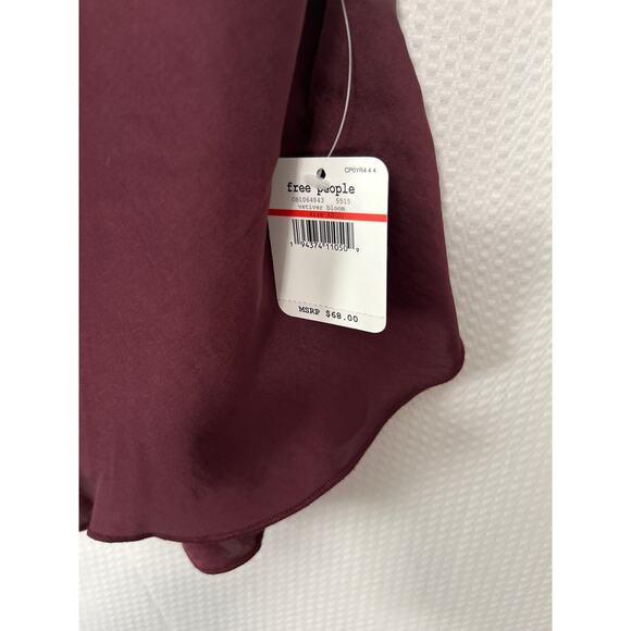 Free People Intimacy Womens Turn it On Plum Sequins Cami Swing Womens Top XS NWT - Picture 5 of 11